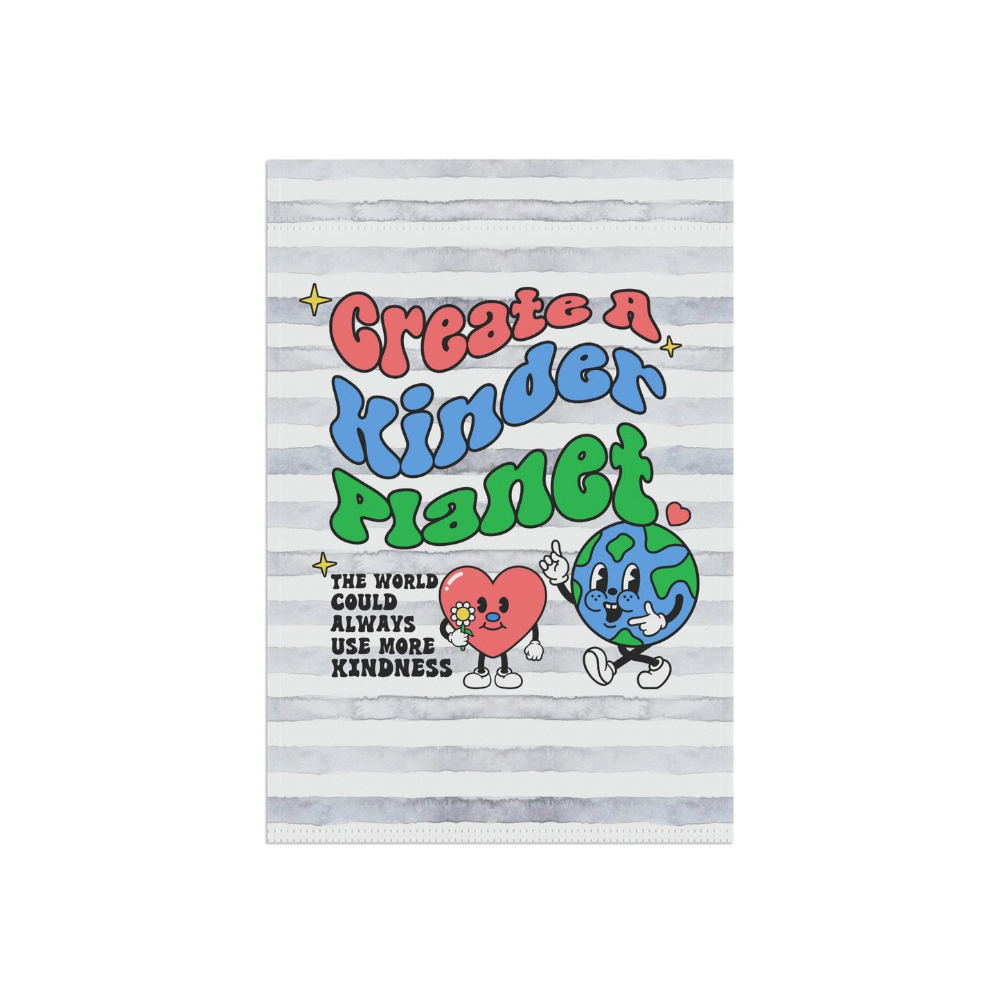 Create A Kinder Planet, Earth Day Flag, Welcome Flag, Aesthetic Flag, Planet Earth Flag, VSCO, Groovy, Custom Yard Flag