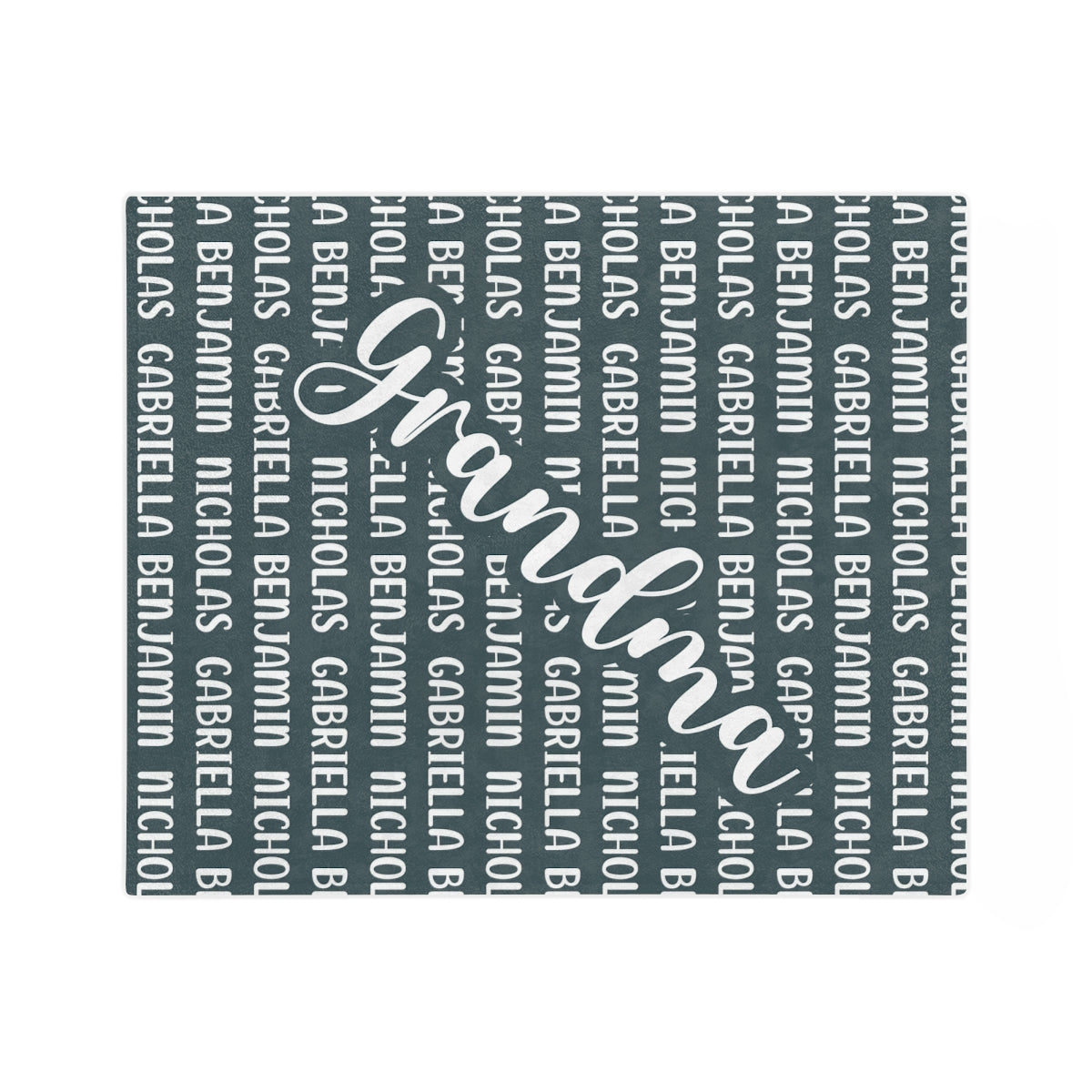 Grandchildren Name Minky Blanket for Grandma
