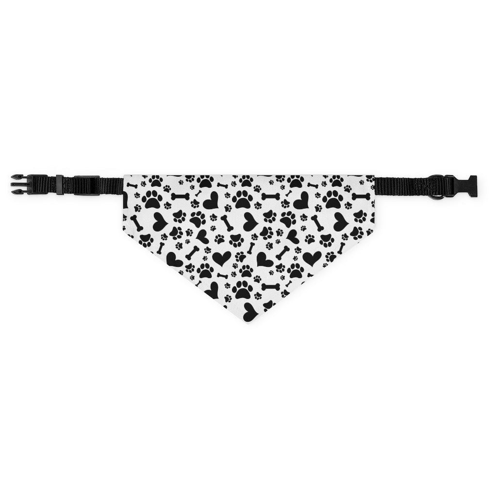 Paw Print Pet Bandana Collar Pets