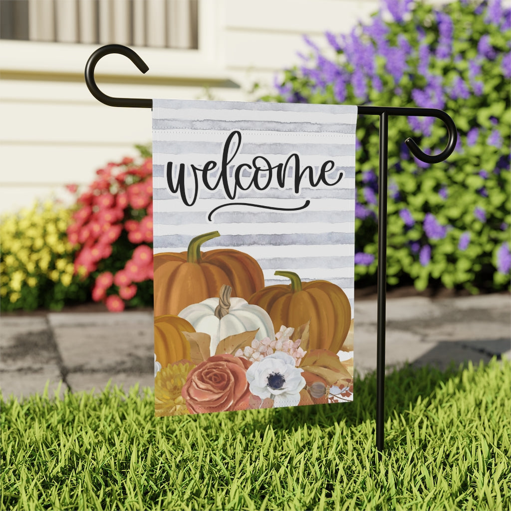 Pumpkin Welcome Garden Flag