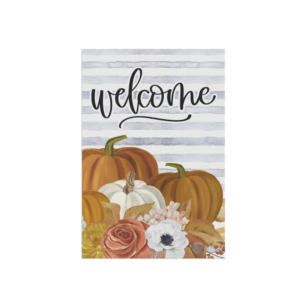 Pumpkin Welcome Garden Flag