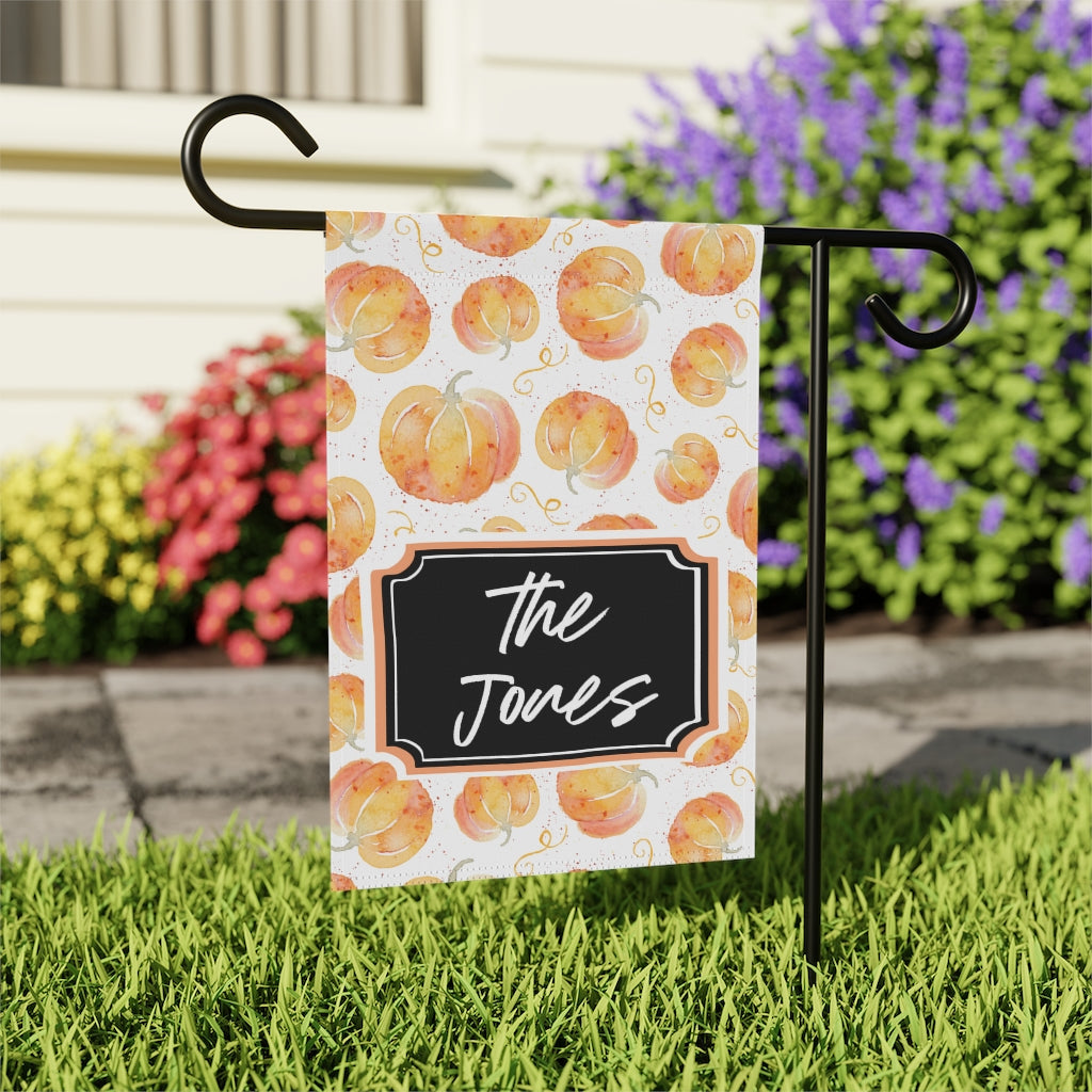Personalized Fall Pumpkin Garden Flag Home Decor
