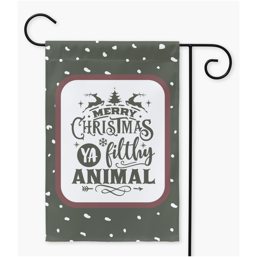 Merry Christmas Filthy Animal Garden Flag Flags & Windsocks