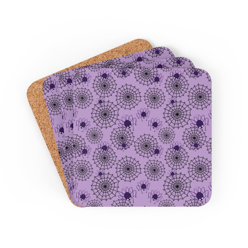 Halloween Coaster Set, Spider Coaster Set, Fall Coasters, Halloween Gift Home Decor