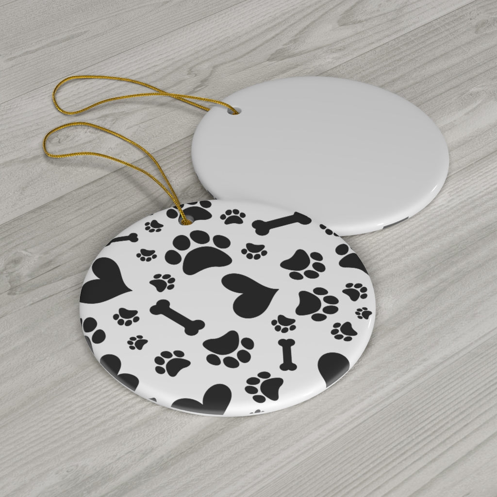Puppy Love - Round Ceramic Ornaments - Premium Home Decor - Just $18.50! Shop now at Nine Thirty Nine Design
