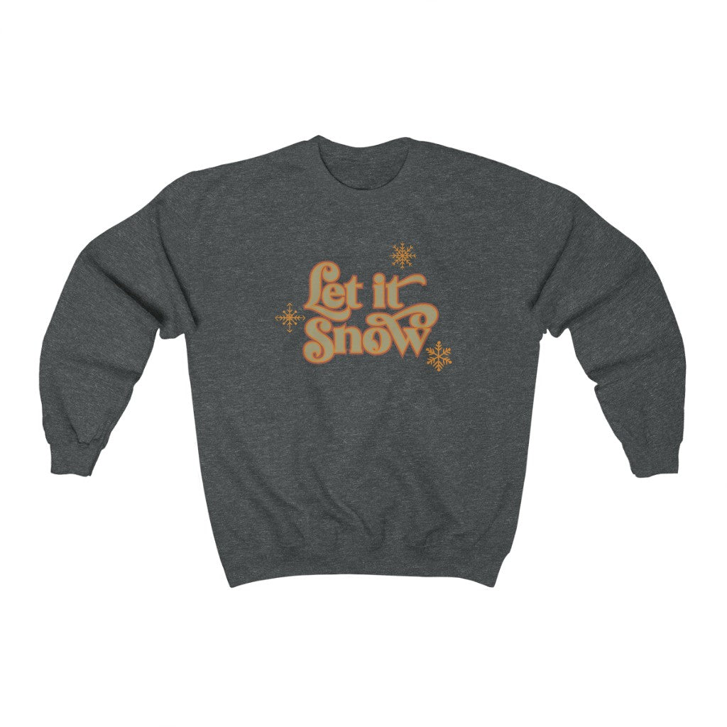 Christmas Sweatshirt, Let It Snow, Holiday Sweaters For Women, Christmas Sweater, Retro Holiday Shirt, Crewneck, UNISEX, 70s, Boho, Hippie - Premium Sweatshirt - Just $29.50! Shop now at Nine Thirty Nine Design