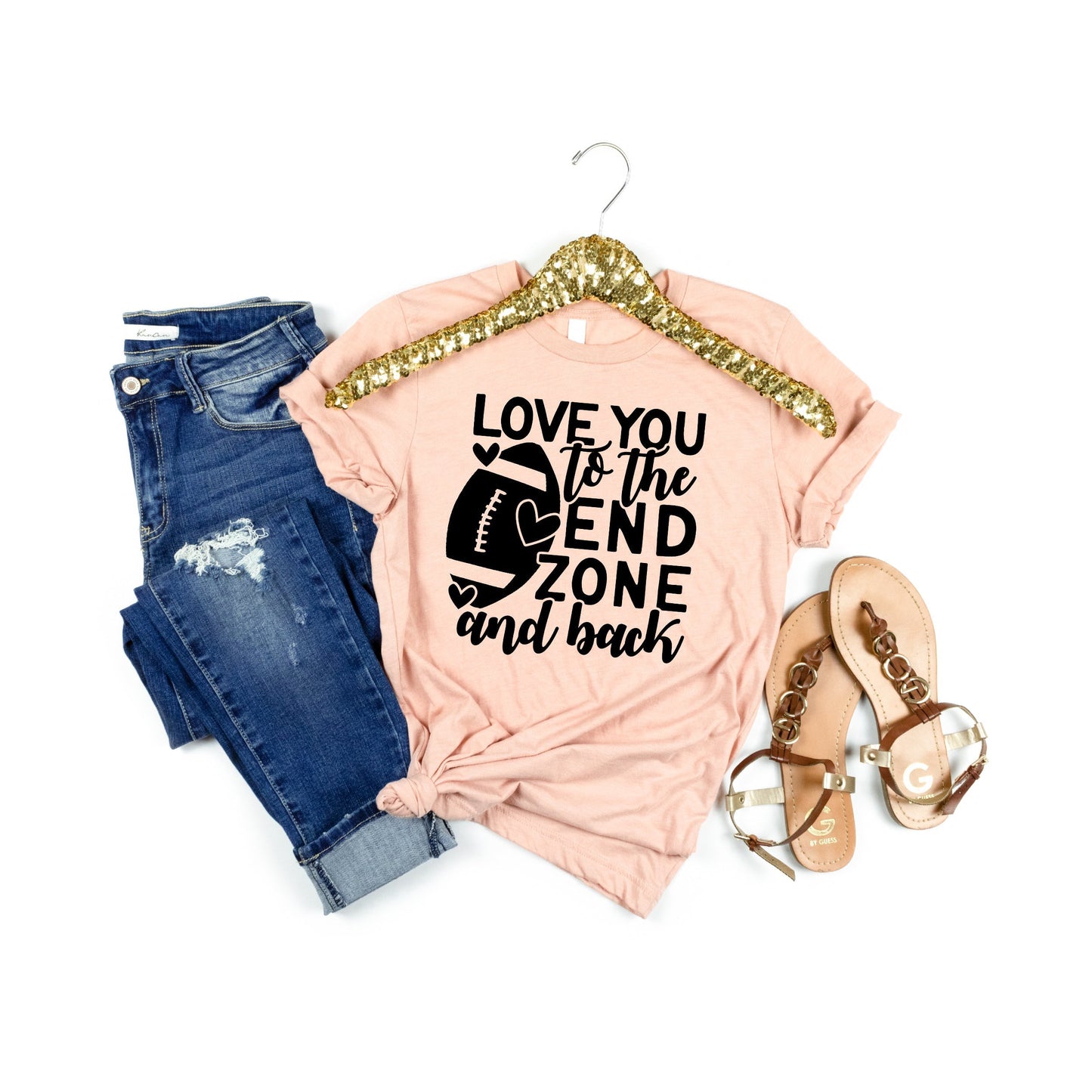 Love You To The End Zone and Back Tshirt T-Shirt