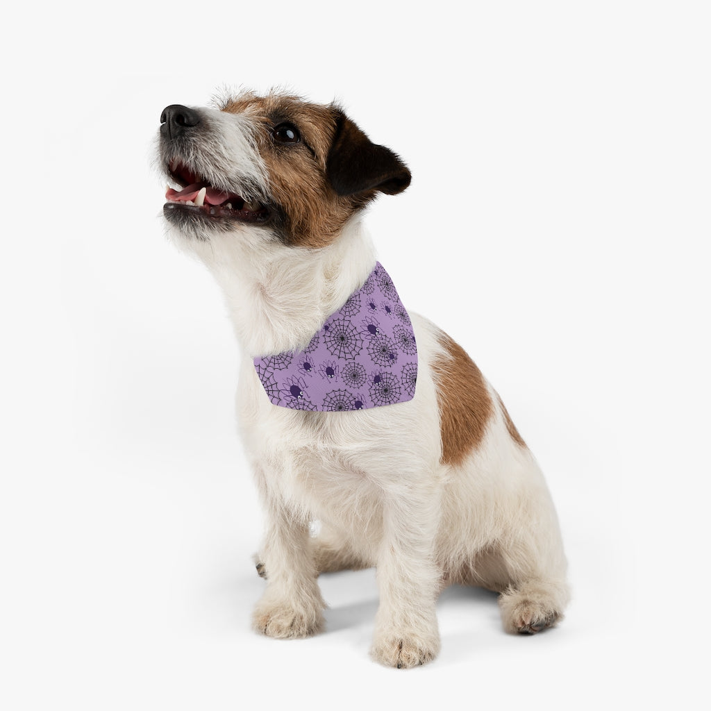 Halloween Pet Bandana Collar, Spiderweb Pet Bandana, Spooky Pet Collar Pets