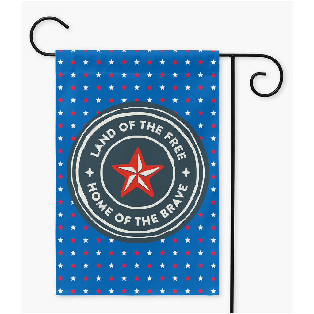 Land of the Free Because of the Brave Garden Flag Flags