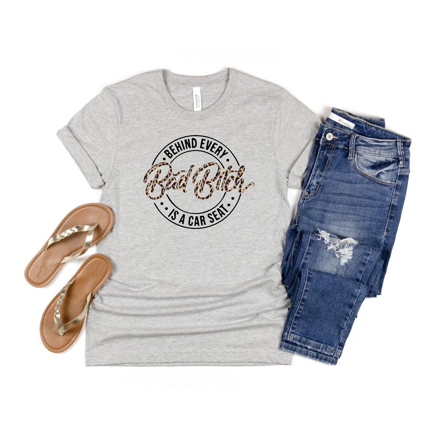 Behind Every Bad Bitch Is A Car Seat Tshirt, Bad Moms Tshirt T-Shirt