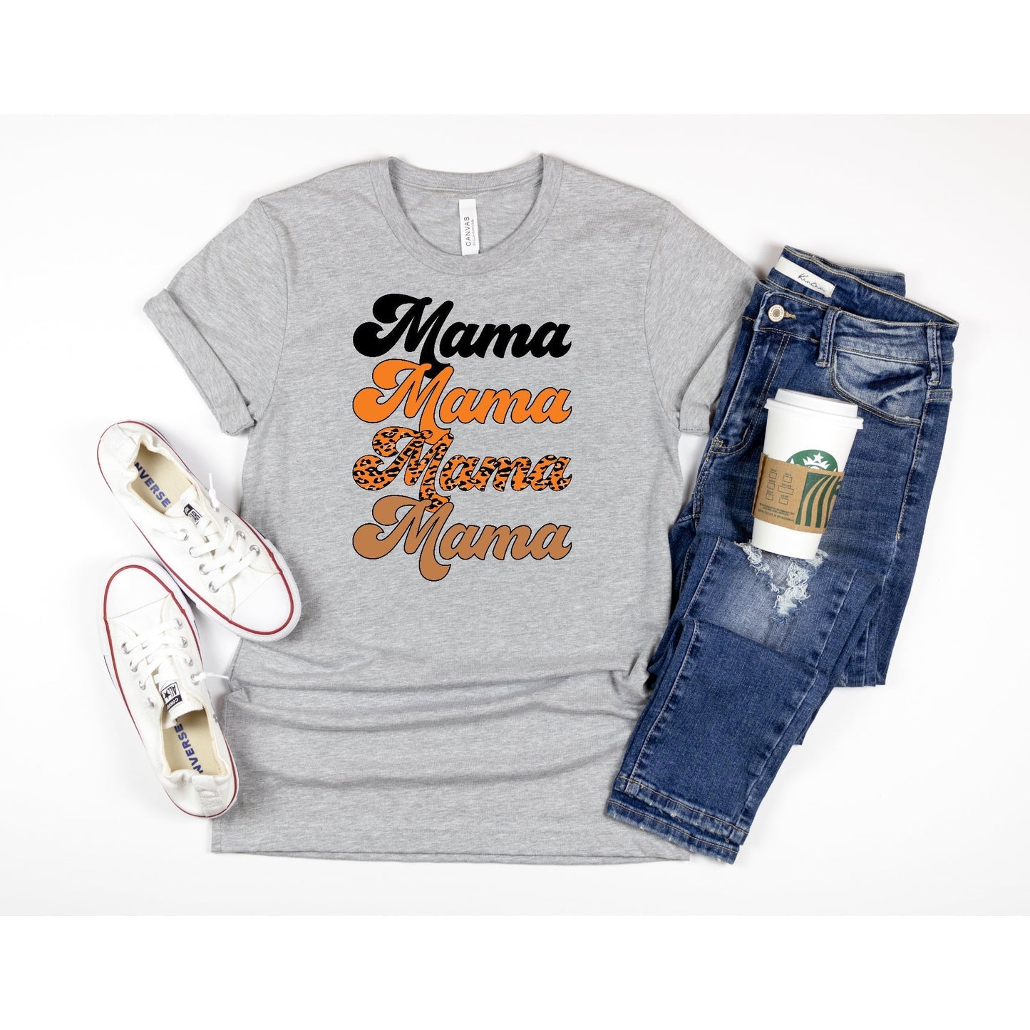 Fall Mama Shirt, Leopard Mama Shirt, Autumn Mama, Mom Pumpkin Shirt, Fall Mama Tshirts, Leopard Mom Life - Premium T-Shirt - Just $21.50! Shop now at Nine Thirty Nine Design