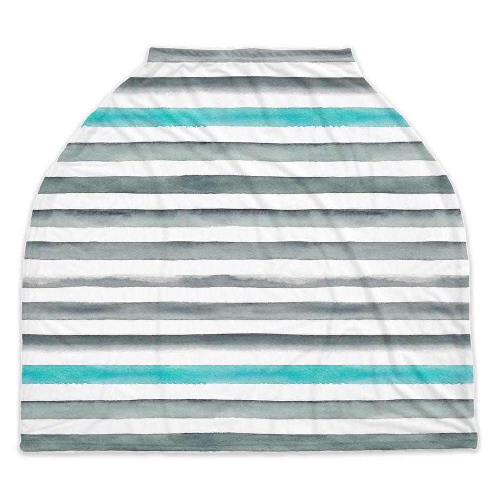 Striped Nursing Cover, Watercolor Breastfeeding Cover, Nursing Cover Up, New Baby Gift, Infinity Scarf, Car Seat Cover, Shopping Cart Nursing Cover