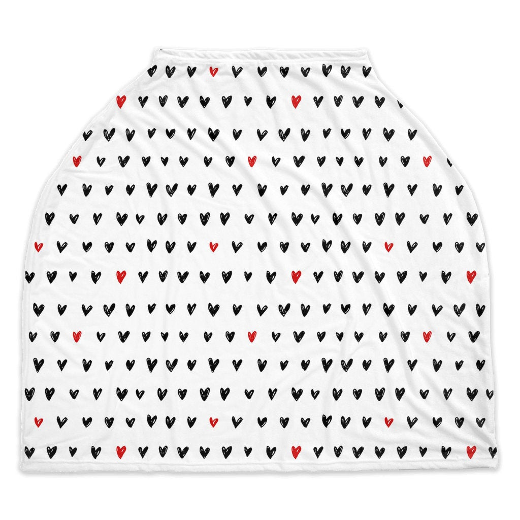 Nursing Covers, Breastfeeding Cover, New Baby Gift, Infinity Scarf, Car Seat Cover, Shopping Cart Cover, Newborn Gift, Heart, Valentines Day Nursing Cover