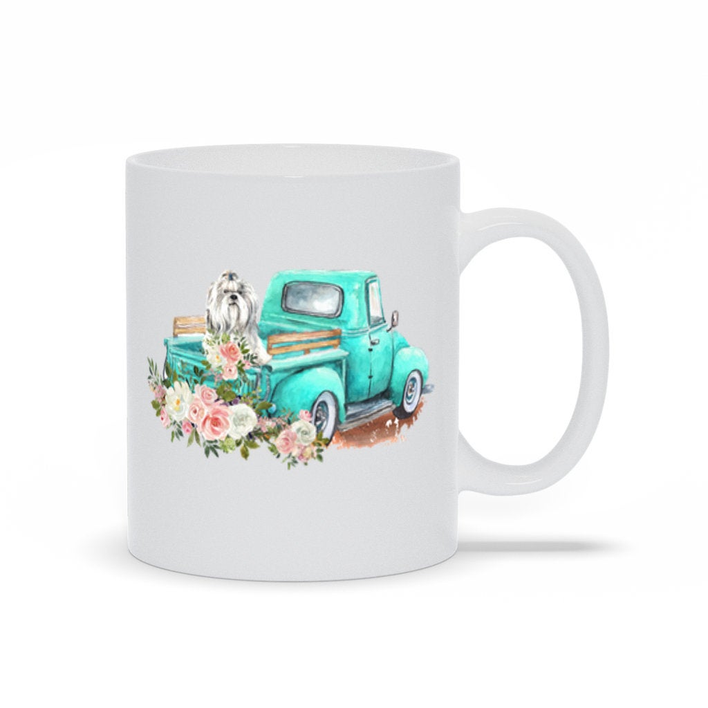 Maltese Mug, Vintage Truck Maltese, Maltese Lover Gift, Gift for Maltese Owner, Dog Lover Gift, Dog Coffee Mug, Dog Mama, Fur Mama Gift, Mug