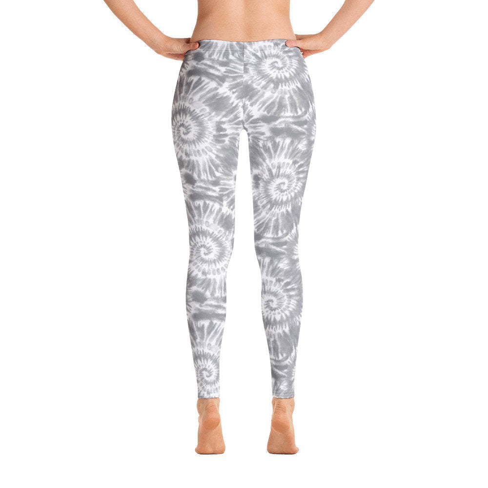 Gray Tie Dye Leggings, Tie Dye Yoga Pants - Premium Leggings - Just $39.50! Shop now at Nine Thirty Nine Design