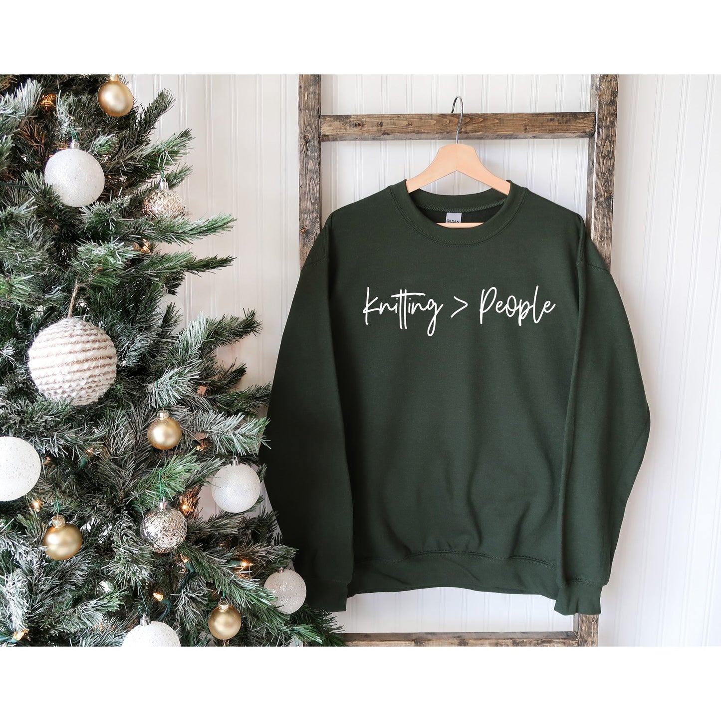 Knitting Over People Sweatshirt, Knitting Gift, Knitting Lover Sweatshirt