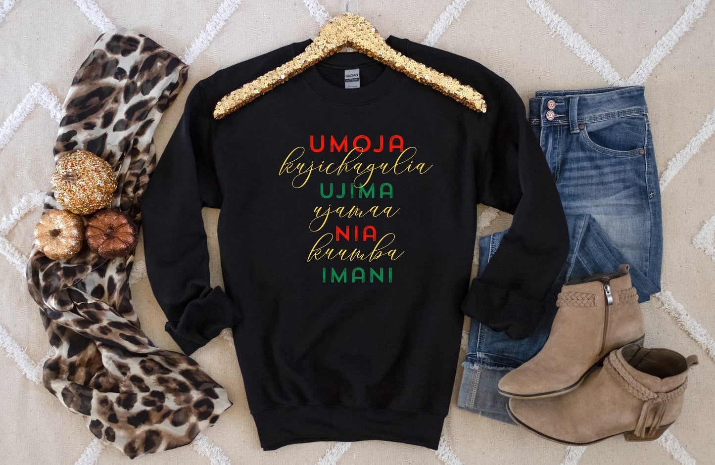 Kwanzaa Sweatshirt, Seven Principles of Kwanzaa, Kwanzaa Gift, Happy Kwanzaa Sweatshirt