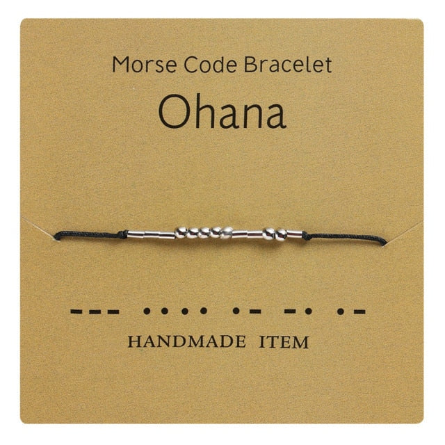 Morse Code Bracelet - Various Sayings Jewelry