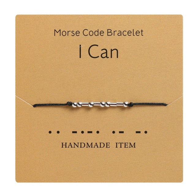Morse Code Bracelet - Various Sayings Jewelry