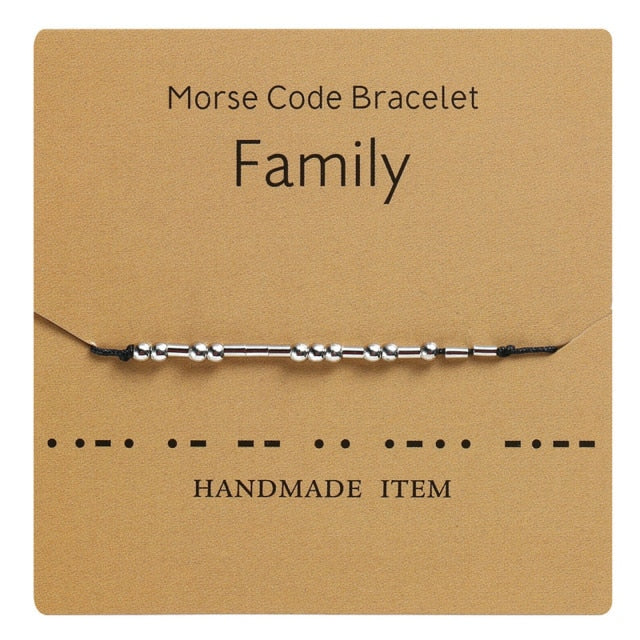 Morse Code Bracelet - Various Sayings Jewelry