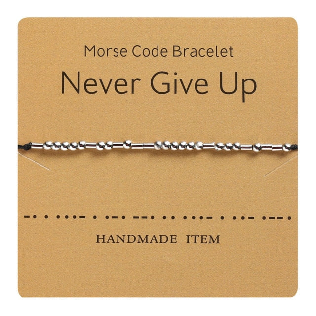 Morse Code Bracelet - Various Sayings Jewelry