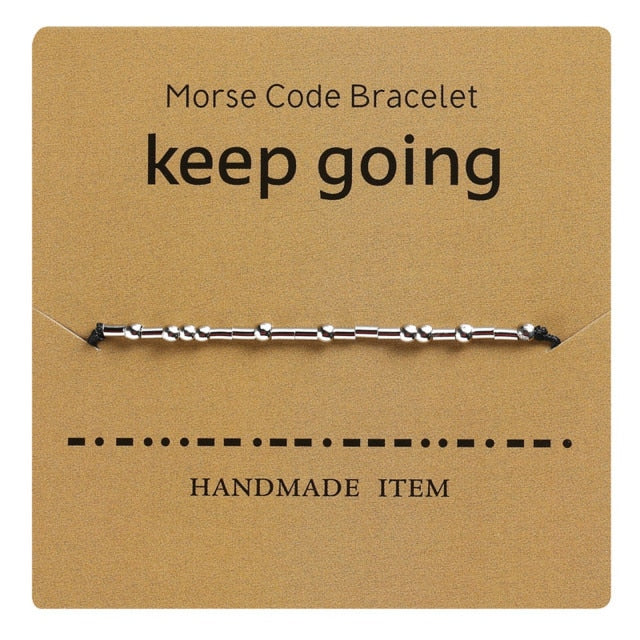 Morse Code Bracelet - Various Sayings Jewelry