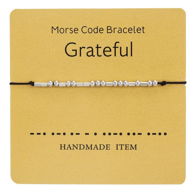 Morse Code Bracelet - Various Sayings Jewelry