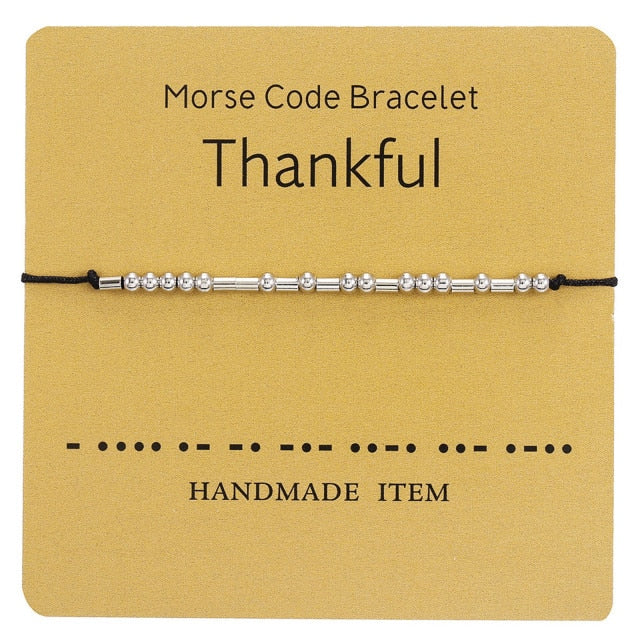 Morse Code Bracelet - Various Sayings Jewelry