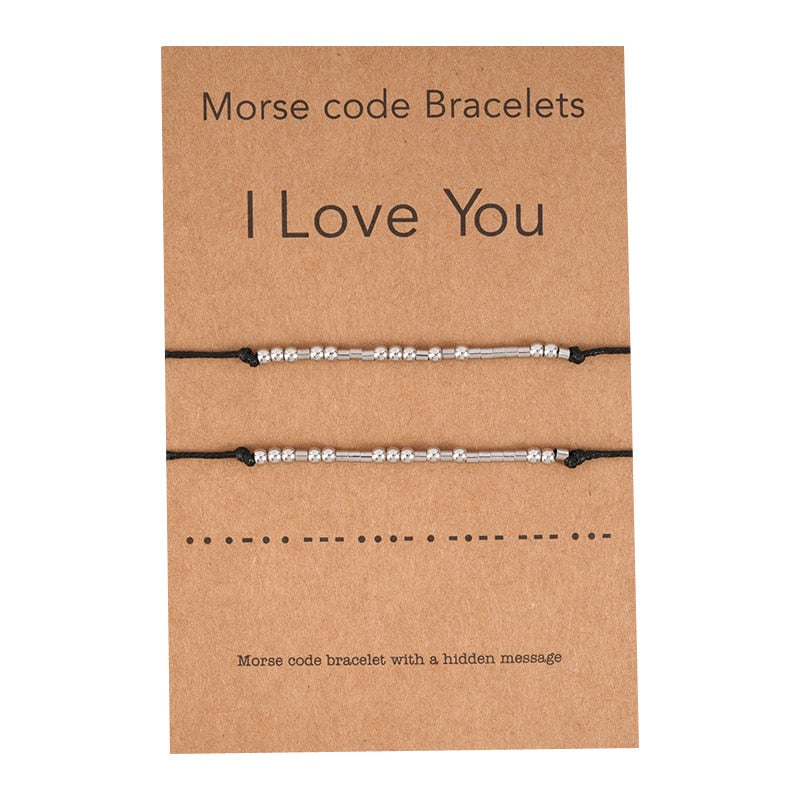 Morse Code I Love You Bracelet Jewelry