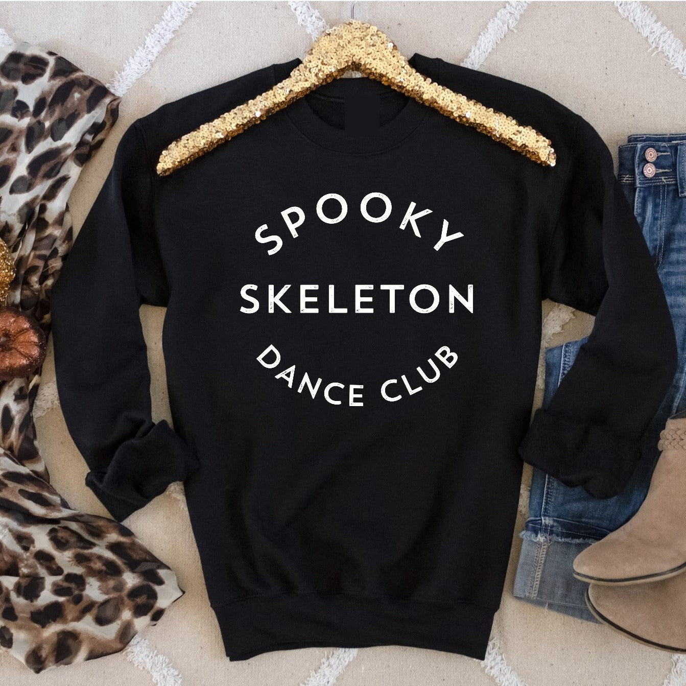 Spooky Skeleton Dance Club Adult Sweatshirt Sweatshirt