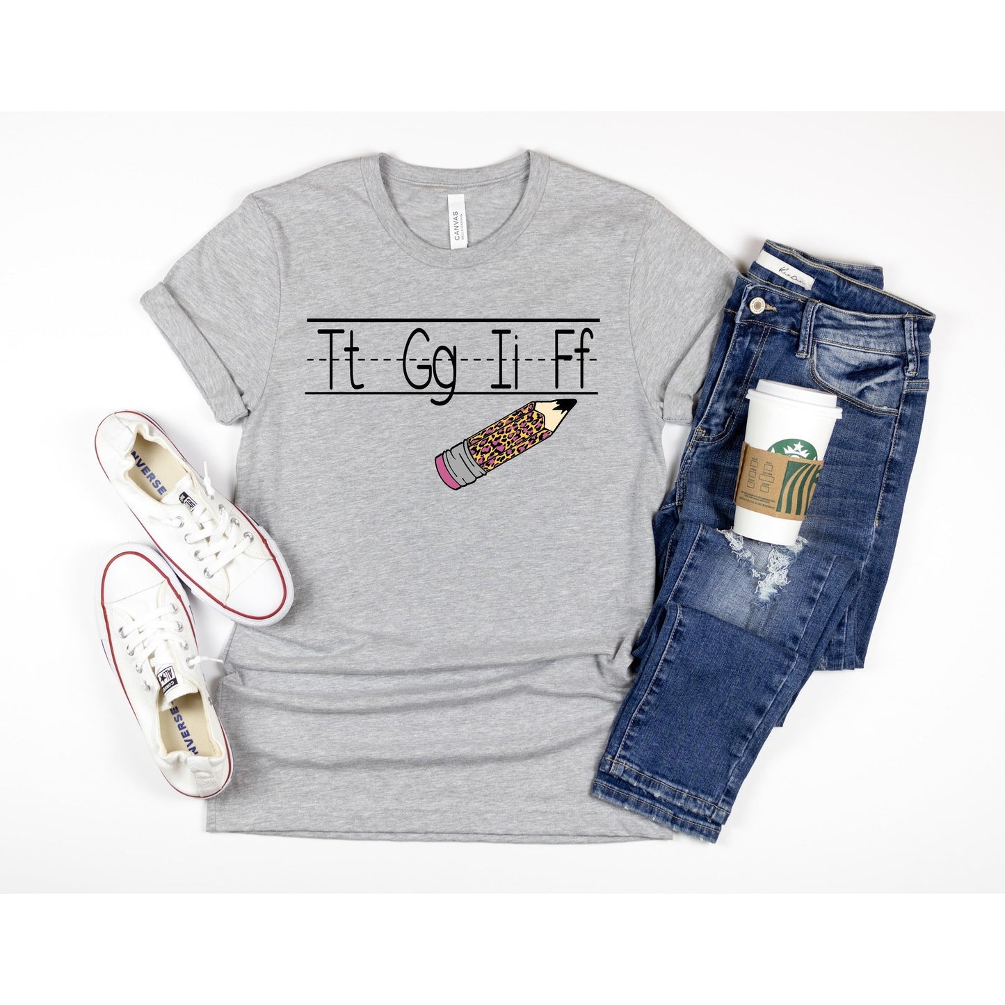 TGIF Teacher Shirt, Kindergarten Teacher Shirt, Teacher Gift, Teacher Shirts, Teacher T-shirt, Teacher Appreciation Gift, Alphabet T-Shirt
