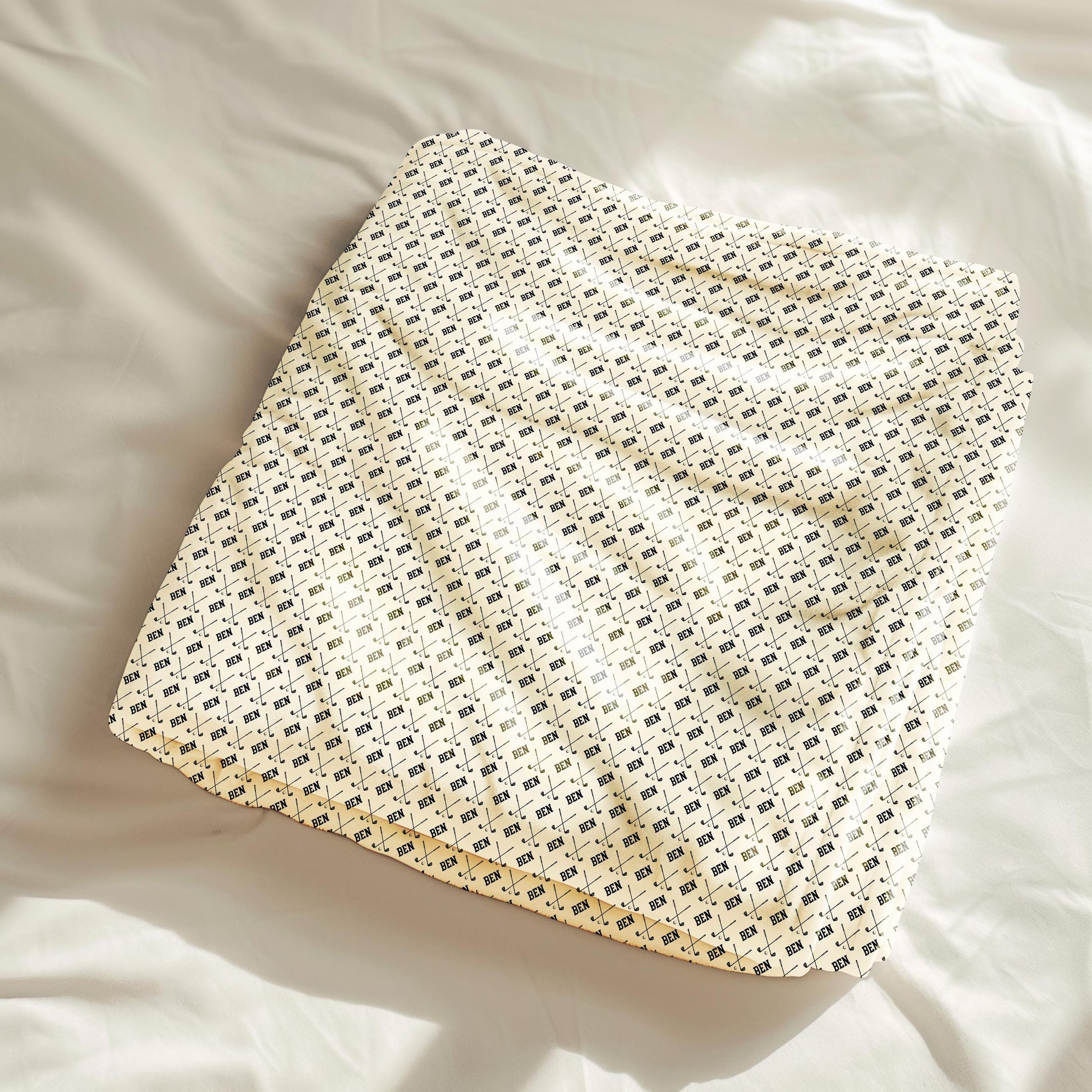 Personalized Golf Blanket - Minky Microfiber Sports Throw Gift Minimalist Decor Physical