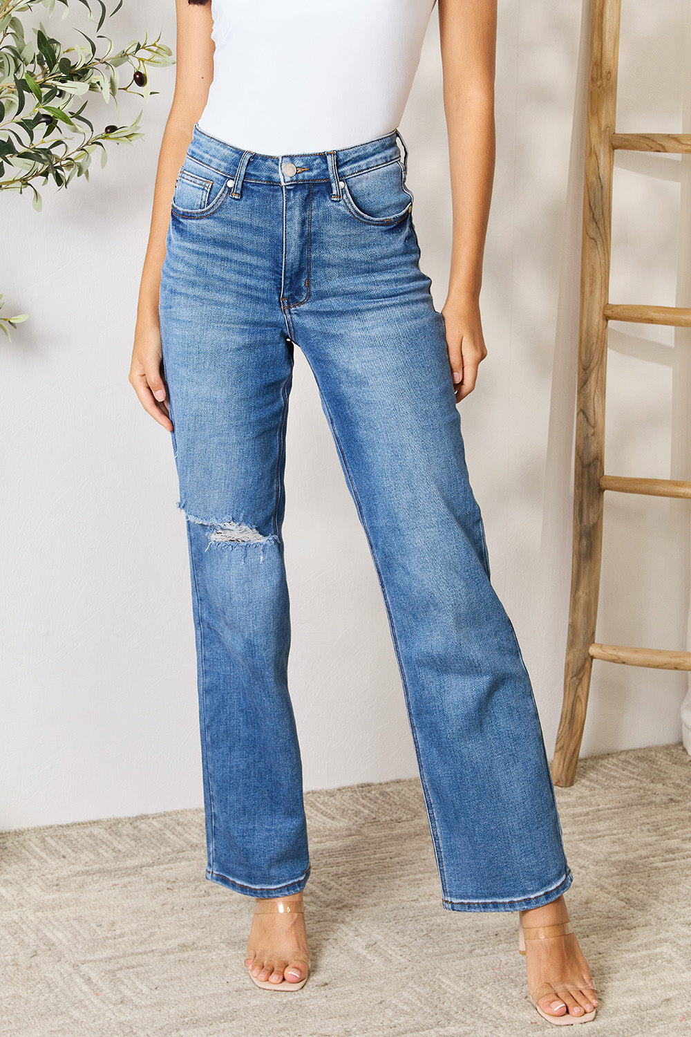 Judy Blue Full Size High Waist Distressed Jeans - Premium  - Just $64! Shop now at Nine Thirty Nine Design