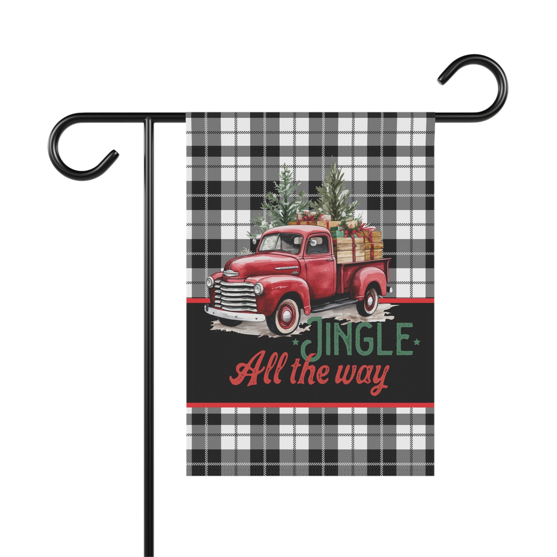Jingle All The Way Vintage Pick Up Truck Winter Garden Flag - Premium Home Decor - Just $21.50! Shop now at Nine Thirty Nine Design
