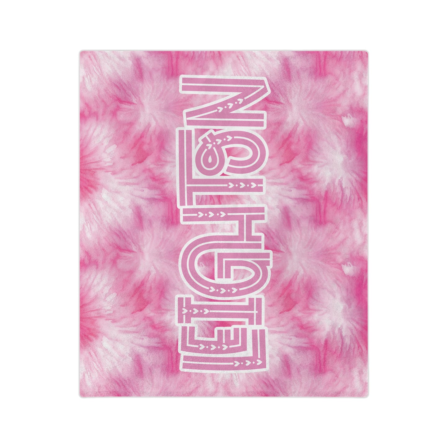 Personalized Pink Tie Dye Velveteen Microfiber Blanket - Premium Home Decor - Just $29.50! Shop now at Nine Thirty Nine Design