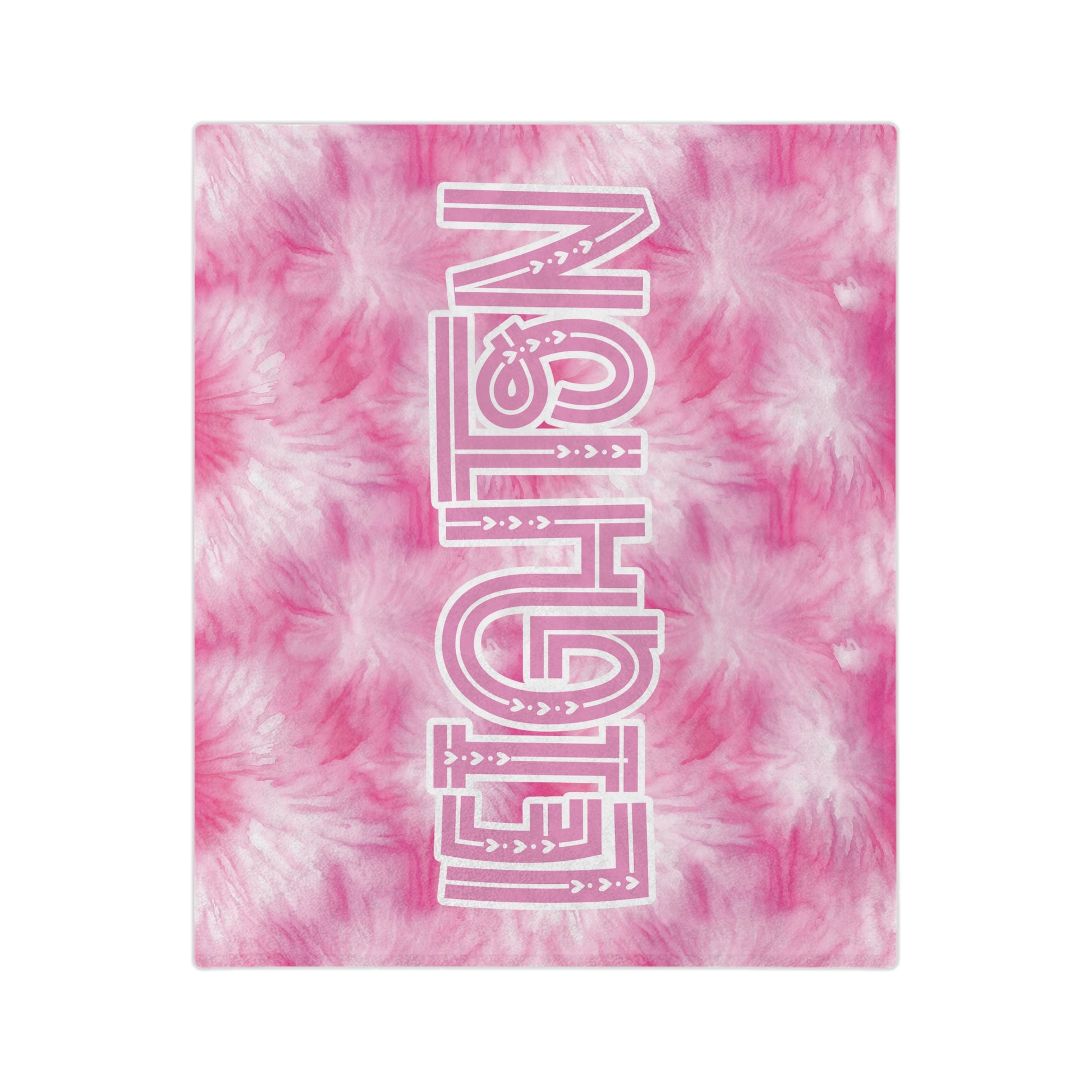 Personalized Pink Tie Dye Velveteen Microfiber Blanket - Premium Home Decor - Just $29.50! Shop now at Nine Thirty Nine Design