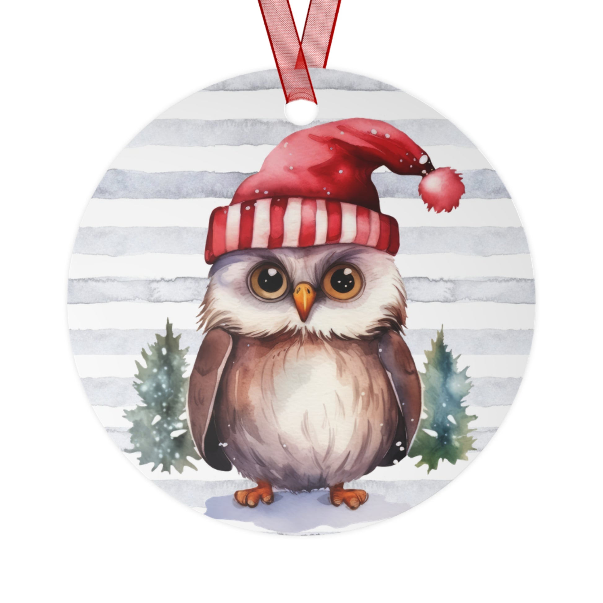 Owl Christmas Metal Ornament - Premium Home Decor - Just $12.50! Shop now at Nine Thirty Nine Design