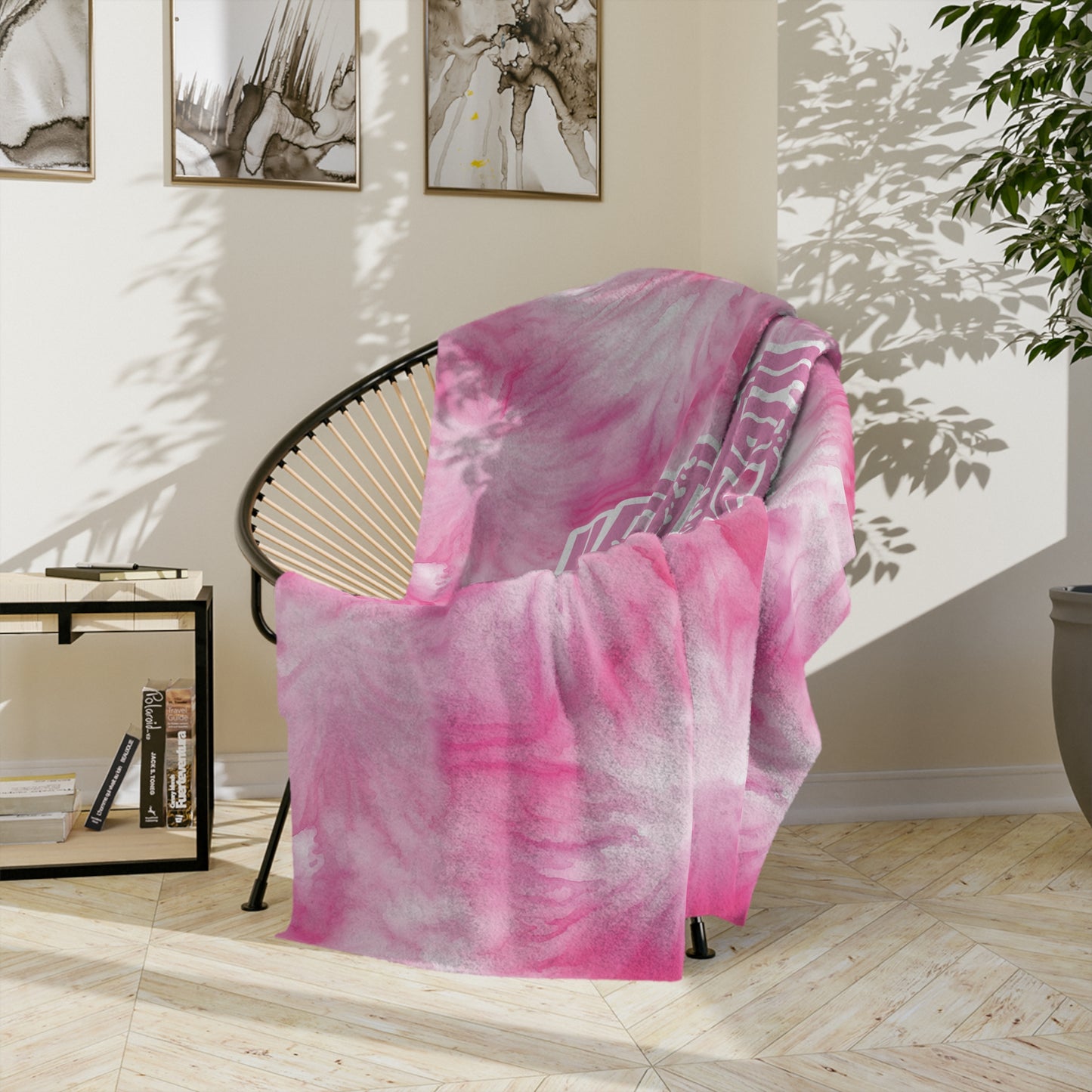 Personalized Pink Tie Dye Velveteen Microfiber Blanket - Premium Home Decor - Just $29.50! Shop now at Nine Thirty Nine Design