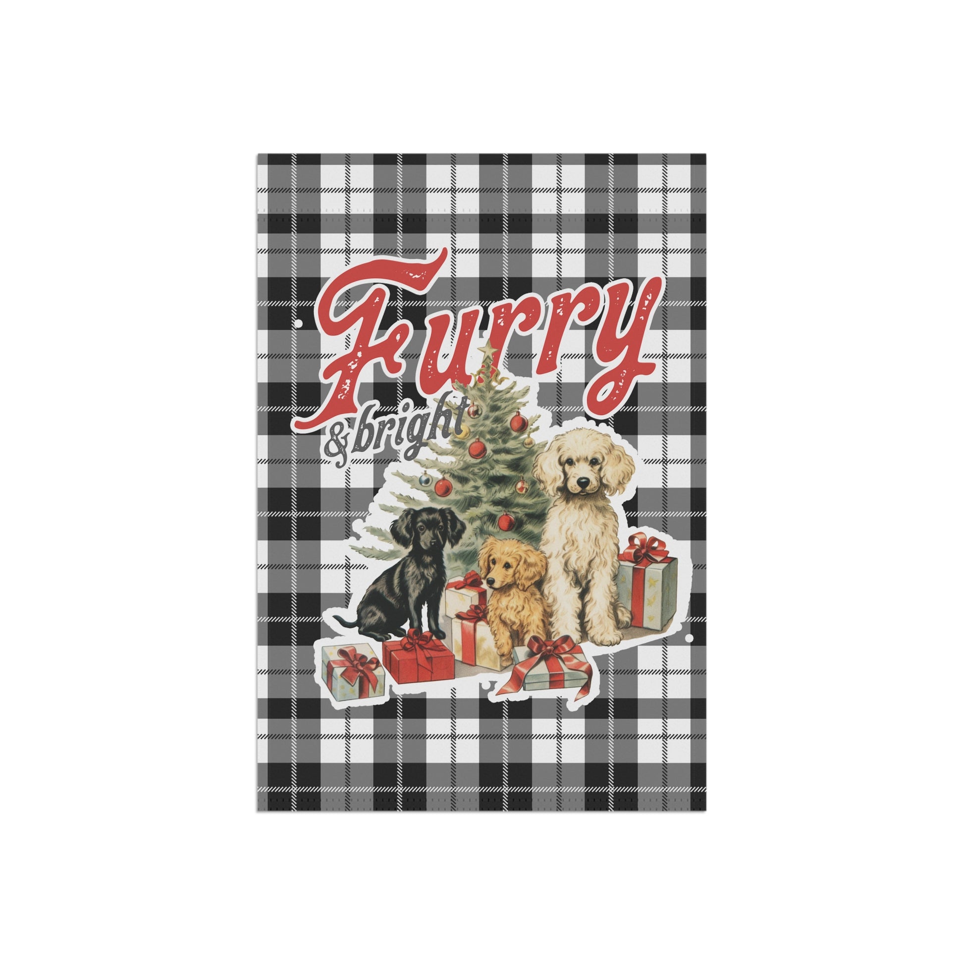 Furry & Bright Christmas Dog Garden Flag - Premium Home Decor - Just $24.99! Shop now at Nine Thirty Nine Design