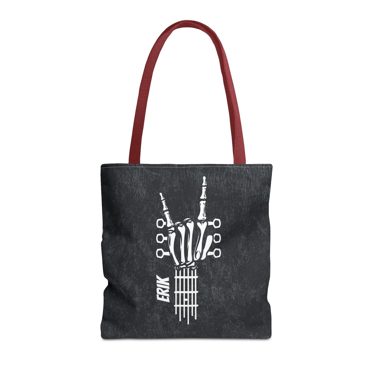 Personalized Skeleton Rock On Hand Guitar Tote Bag Bags