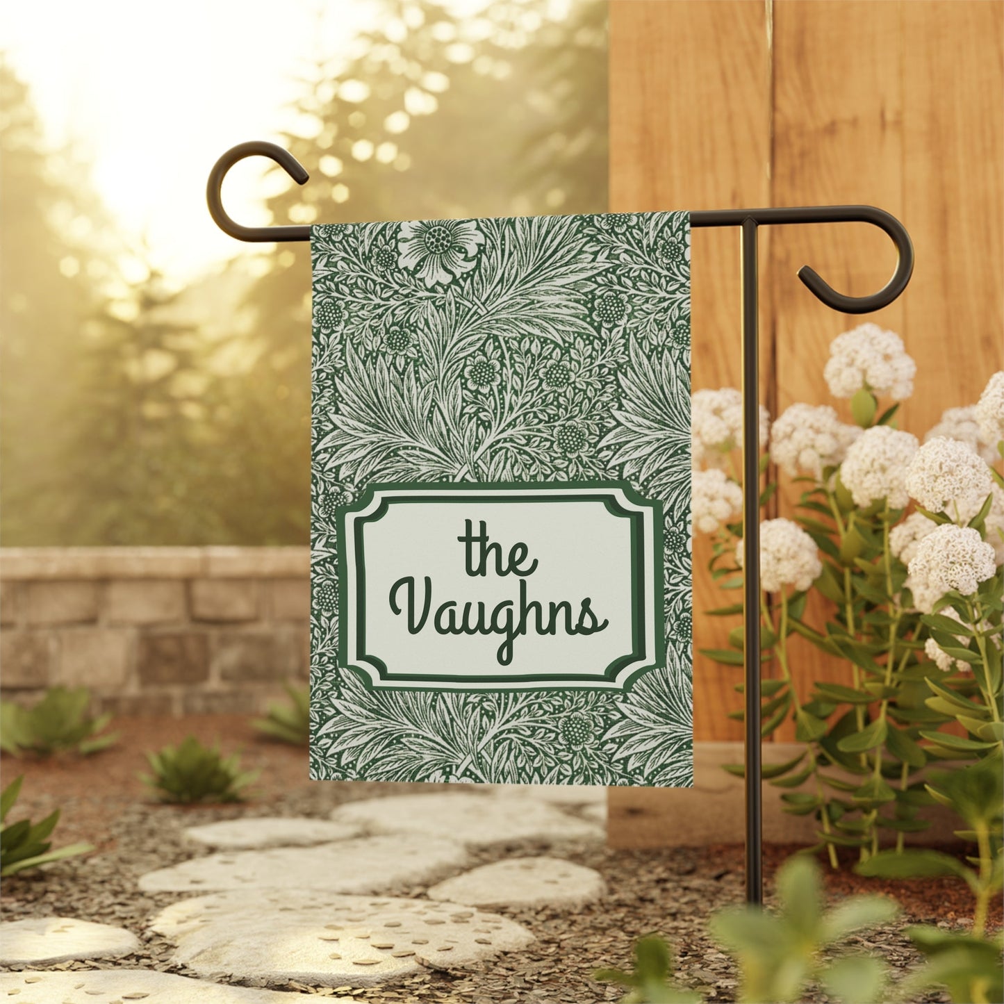 William Morris Vine Pattern Personalized Garden Flag - Premium Home Decor - Just $21.50! Shop now at Nine Thirty Nine Design