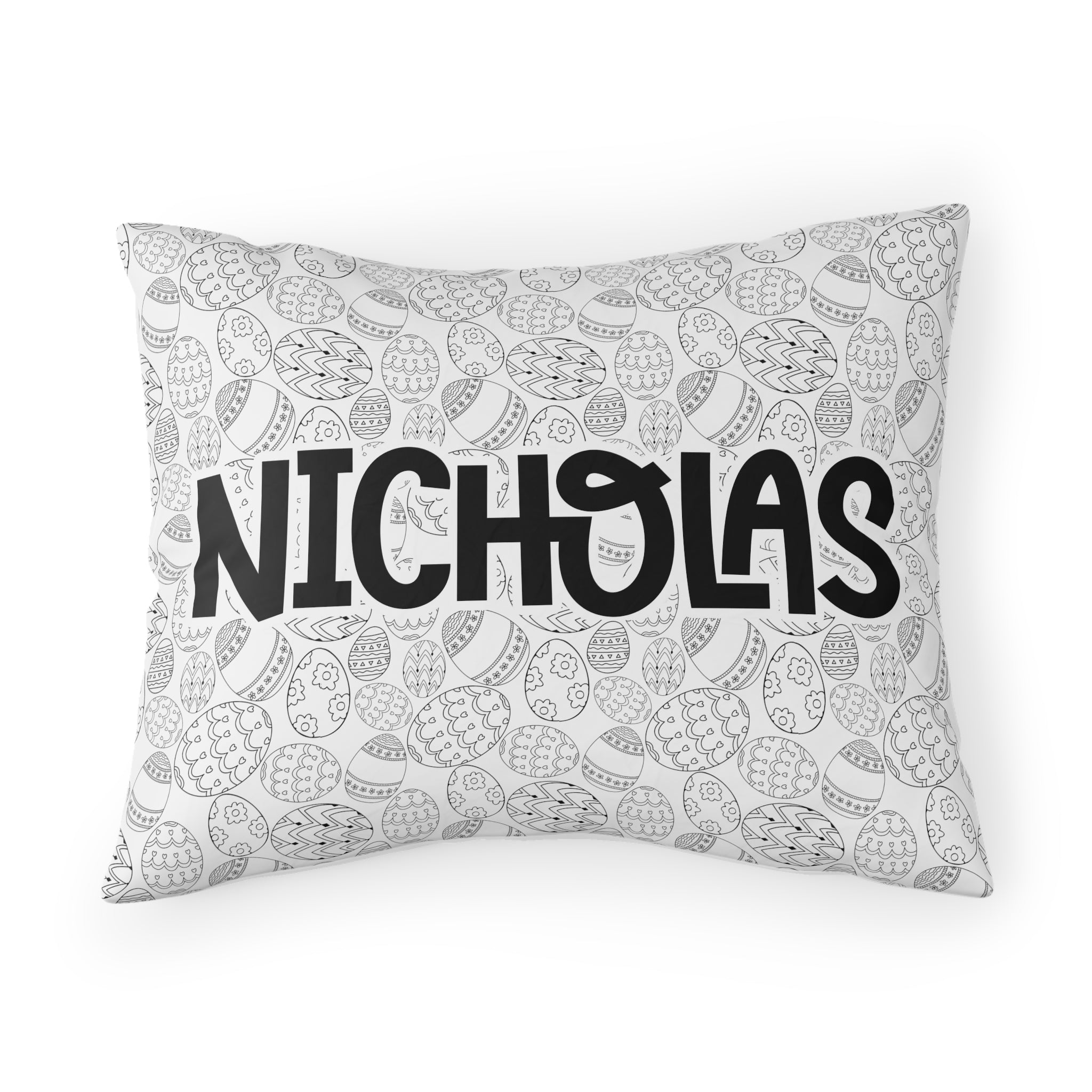 Personalized Easter Egg Pillow Case Nine Thirty Nine Design Personalized easter egg pillow case nine thirty nine design
