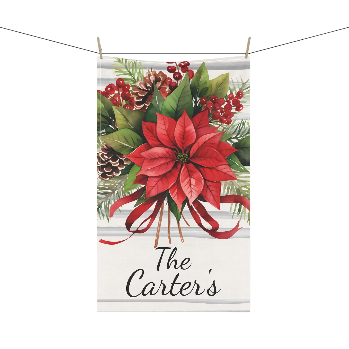 Personalized Christmas Kitchen Towel - Premium Home Decor - Just $19! Shop now at Nine Thirty Nine Design