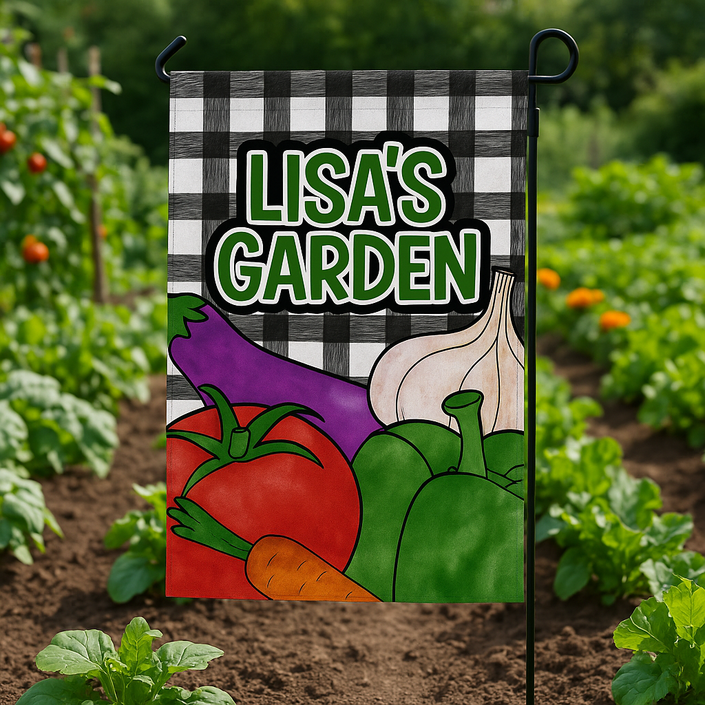 Custom Vegetable Garden Flag for Farm Home Decor