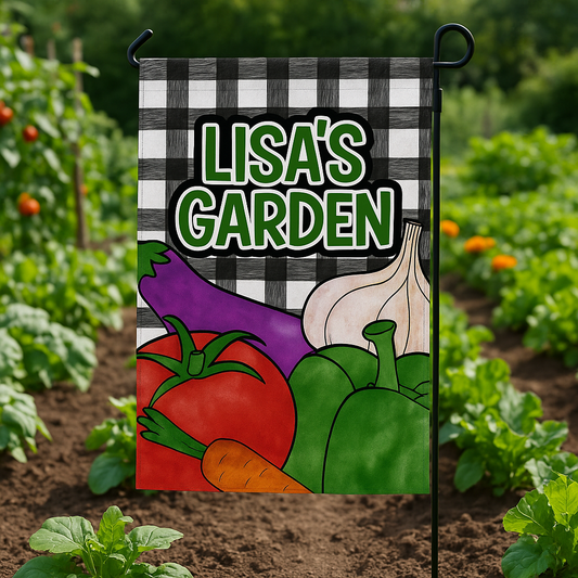 Custom Vegetable Garden Flag for Farm Home Decor
