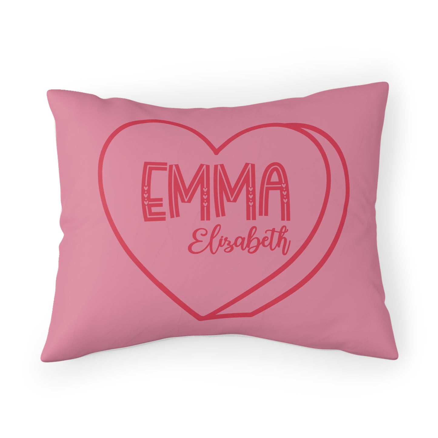 Personalized Valentines Day Heart Pillowcase - Premium Home Decor - Just $22.50! Shop now at Nine Thirty Nine Design