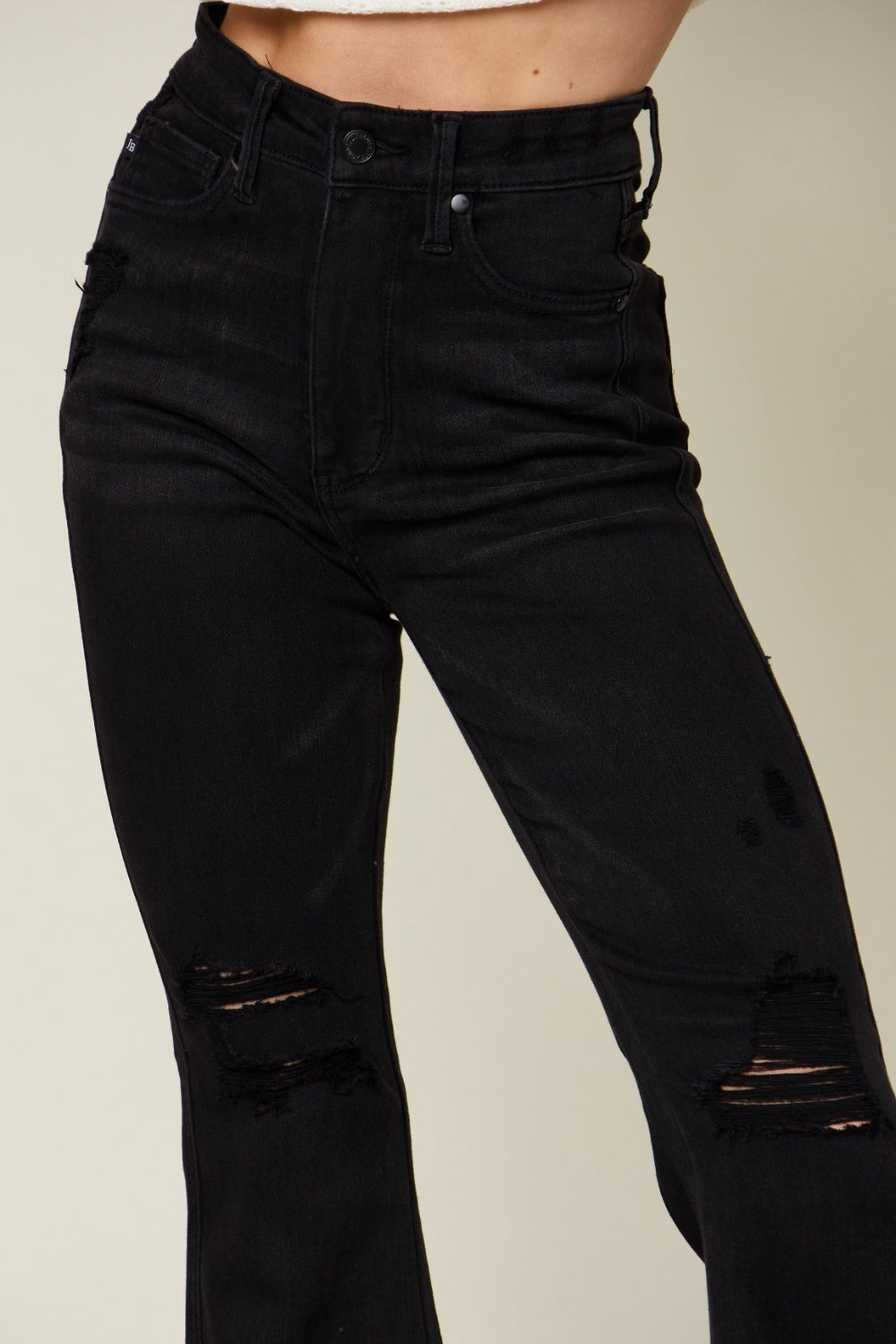 Judy Blue Full Size High Waist Distressed Flare Jeans - Premium  - Just $63! Shop now at Nine Thirty Nine Design