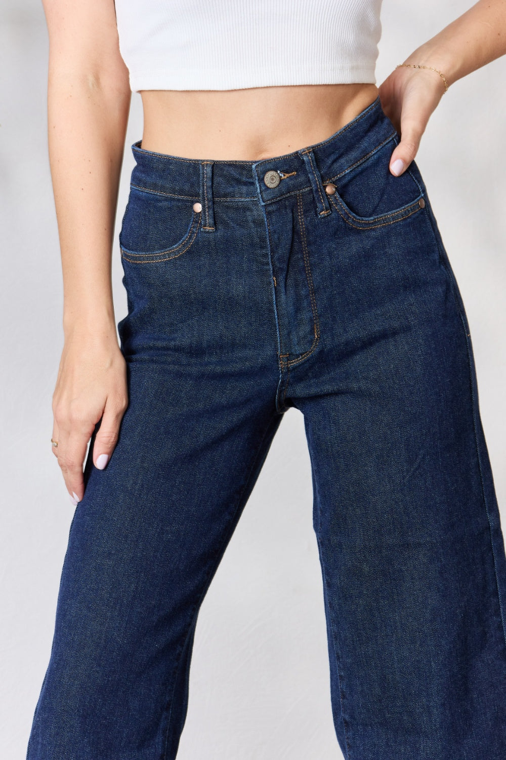 Judy Blue Full Size High Waist Cropped Wide Leg Jeans - Premium  - Just $64! Shop now at Nine Thirty Nine Design