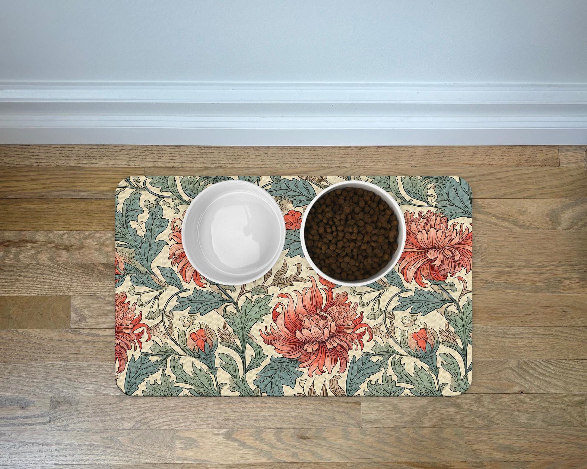 Personalized Dog Food Mat William Morris Design Pet Mats