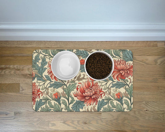 Personalized Dog Food Mat William Morris Design Pet Mats